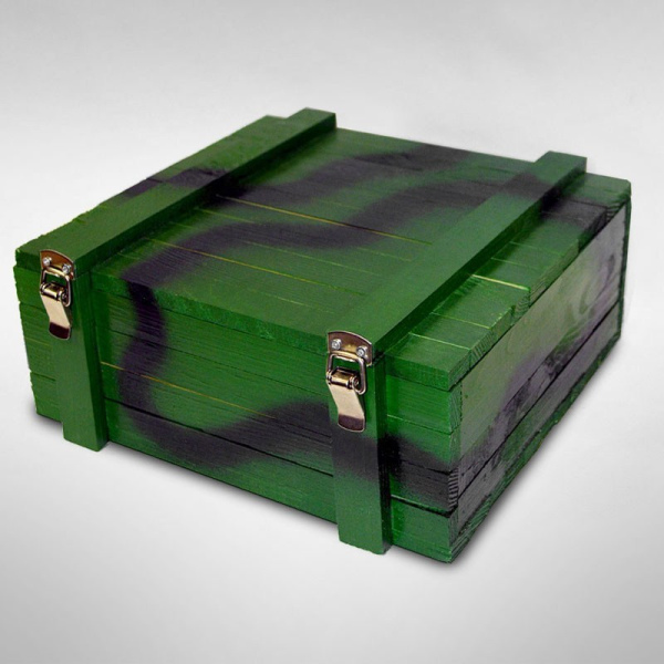 Подарочный набор "Патронташ охотничий" в деревянном коробе (с "Трофейным")